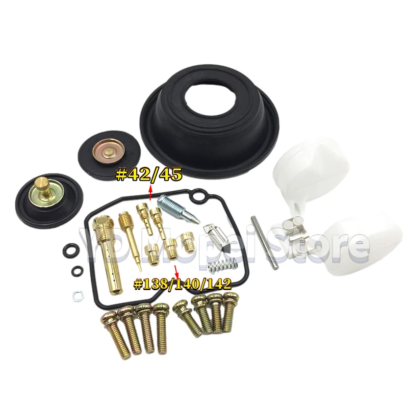 Vergaser-Reparaturset mit Vakuummembran und Schwimmer, passend für Kawasaki Vulcan 1500 VN1500 2000-2004, Vergaser-Ersatzteile – Detail 1