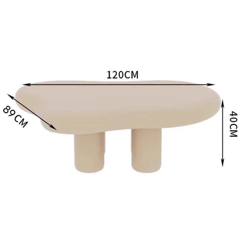 Glam Kawaii Coffee Table Minimalist Cloud Shape Trendy French Coffee Table Living Room Minimalist Table Basse Home Furniture