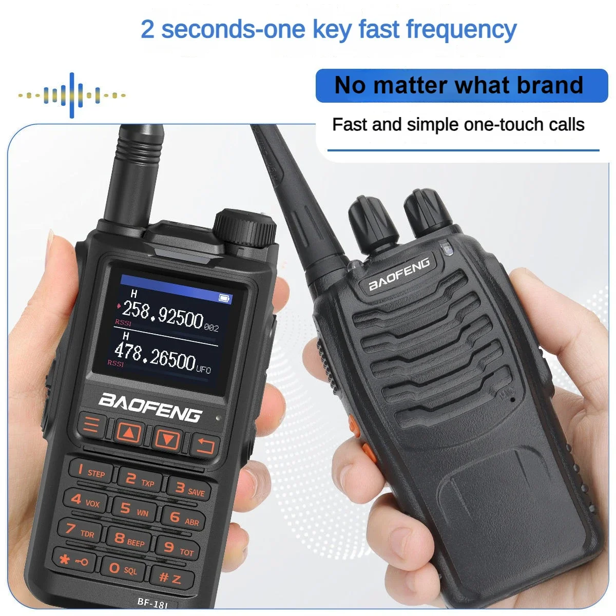 Baofeng Walkie Talkie UV-18L 2024 mAh 10W, nirkabel frekuensi salinan 999CH NOAA jarak jauh tipe-c Ham Radio dua arah tanpa GPS 8800