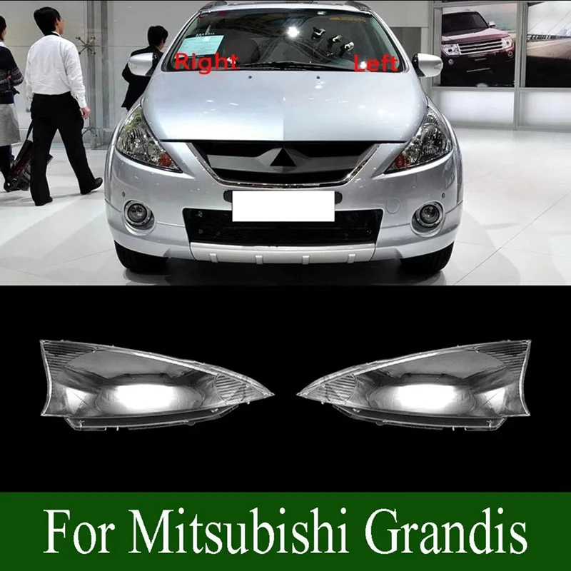 For Mitsubishi Grandis 2009-2015 Front Headlight Shell Lamp Shade Transparent Head Light Lamp Cover Replacement