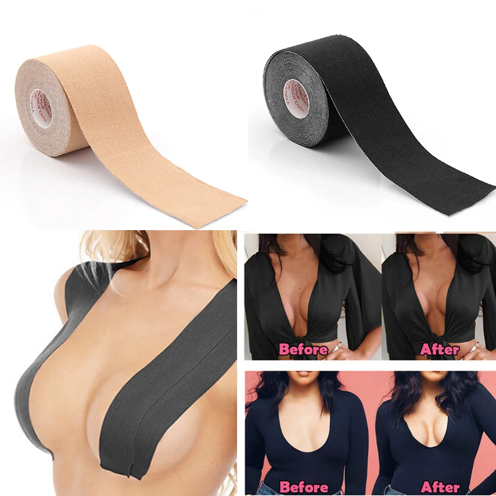

2.5cm x 5M Invisible Boob Tape for Women Bra Nipple Cover Adhesive Push Up Breast Lift Tape