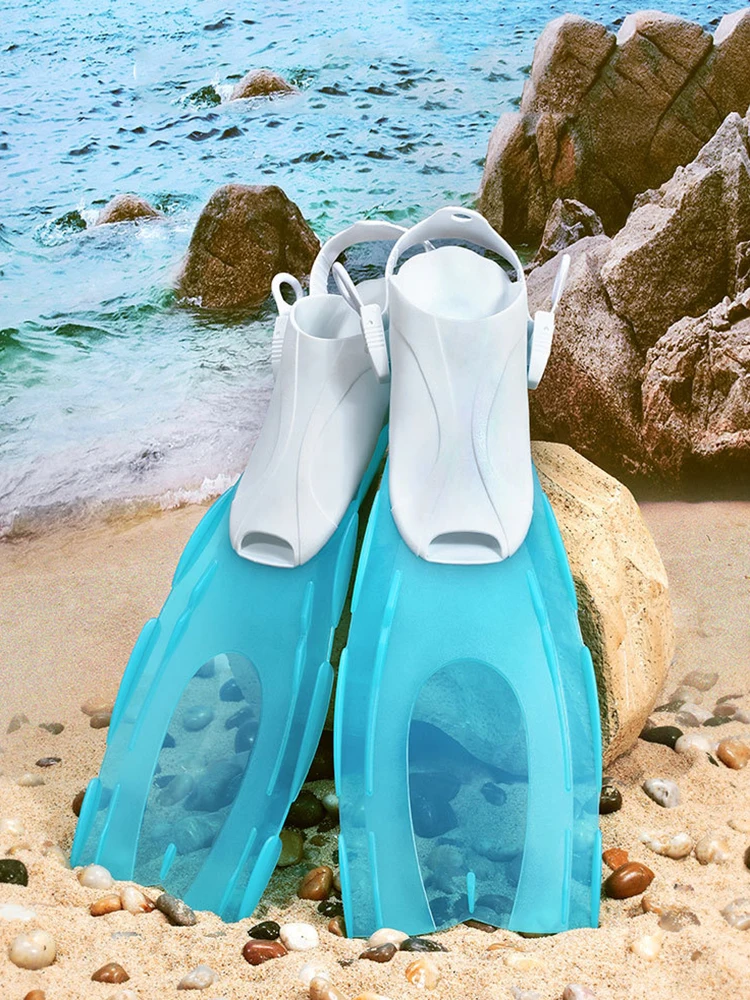 Palmes courtes de plongée libre, palmes de plongée, chaussures de grenouille de chasse de pêche palmées en PP TPR confortables, flexibles, légères, adaptées aux adultes