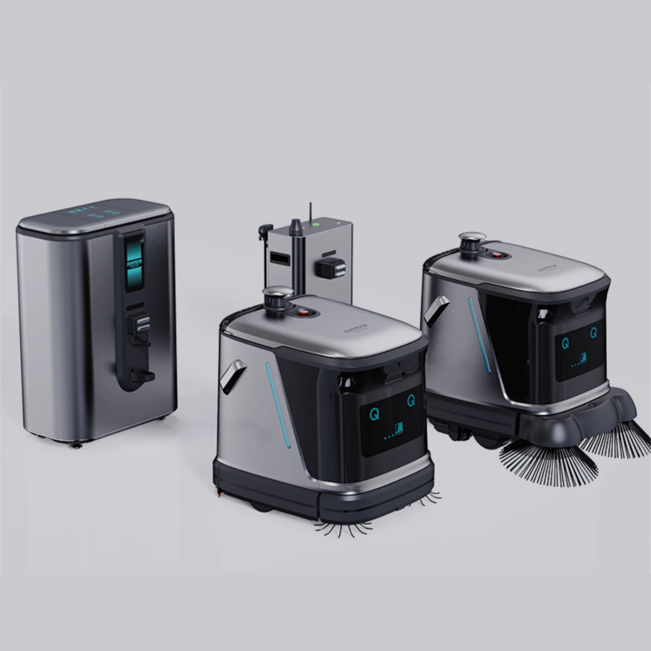 Autonomous Industrial Floor Cleaning Mop Sweep Navigation App-Controlled Scrubbing 5000 Sq ft IP6X Commercial Use