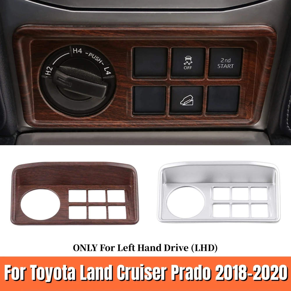 

Car Central Cigarette lighter Decoration Cover For Toyota Land Cruiser Prado 150 2018 2019 2020 ABS interior Styling Accessories