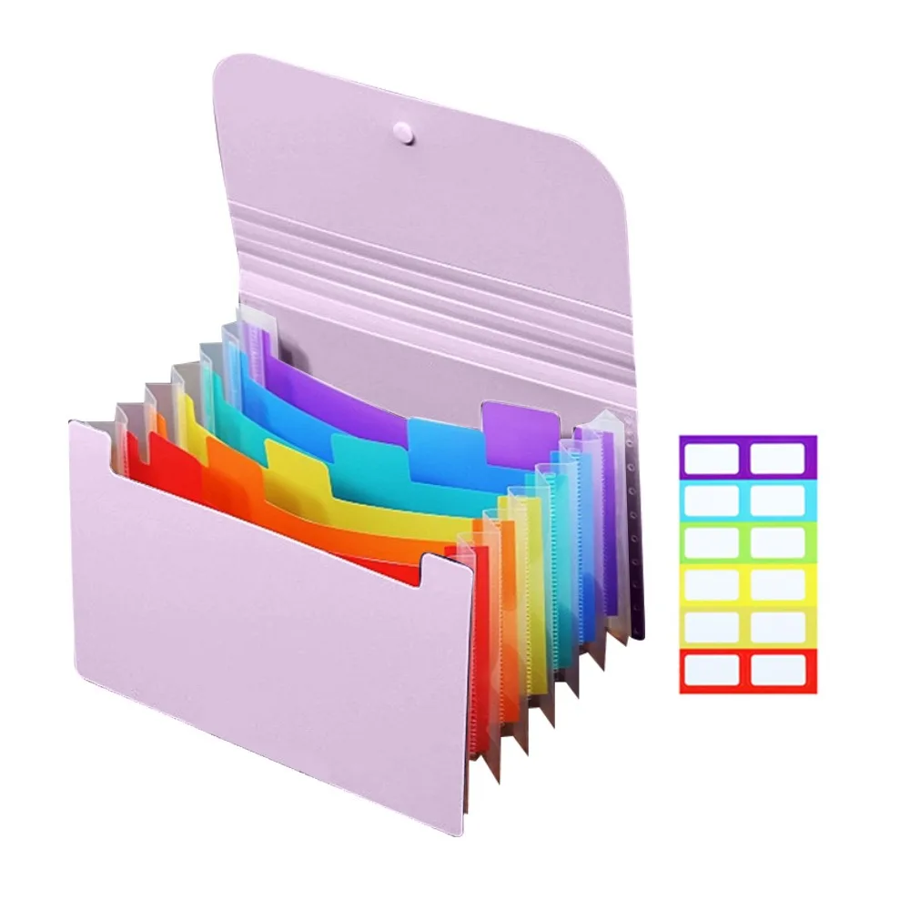 

Portable 7 Layer A6 File Folder Large Capacity with Index Tabs File Pouch Waterproof Bill Storage Bag