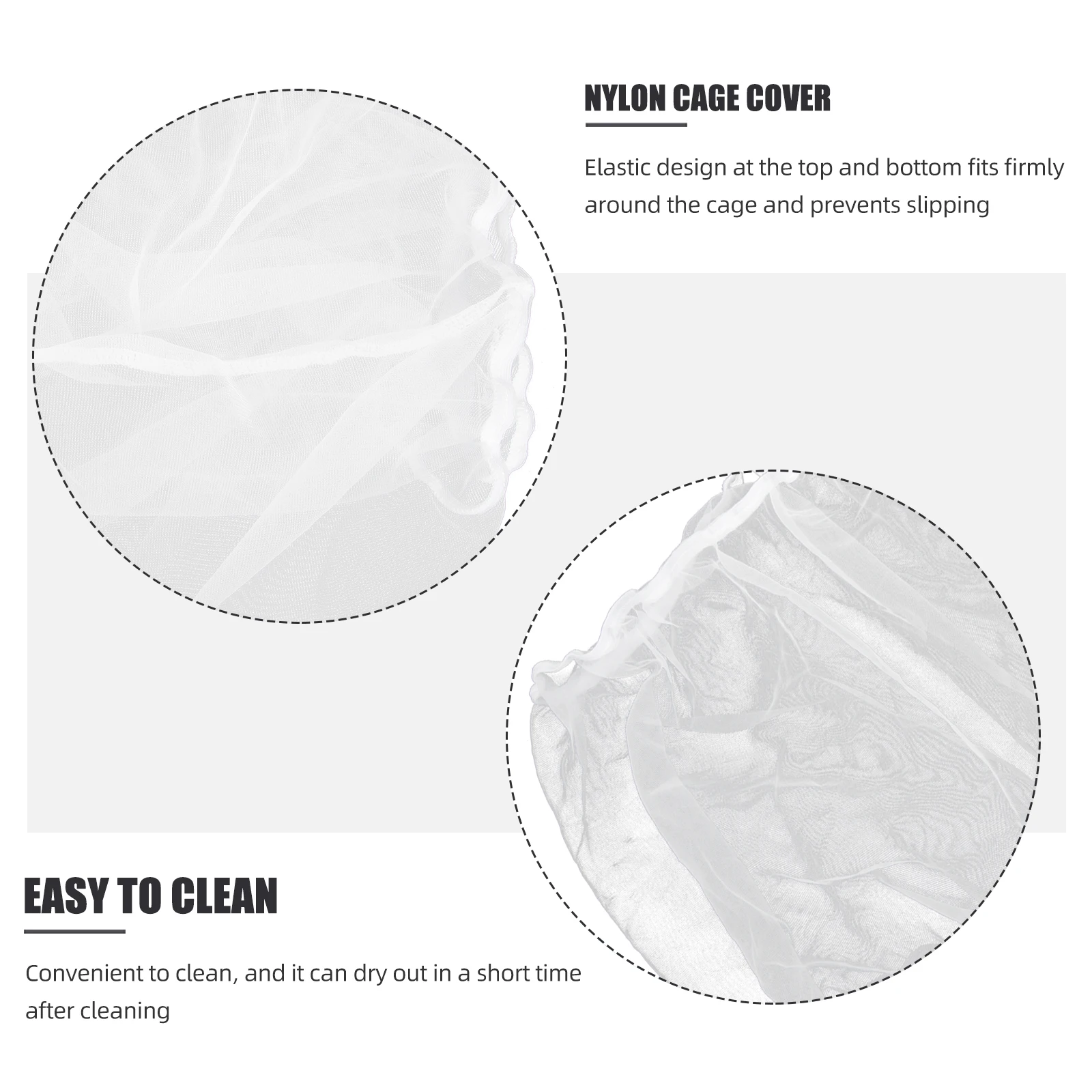 

Mesh Bird Net Cover Splash-Proof Nylon Durable Easy Clean Cage Skirt Protective Parrot Cage Cover Outdoor Chair Covers Birdcage