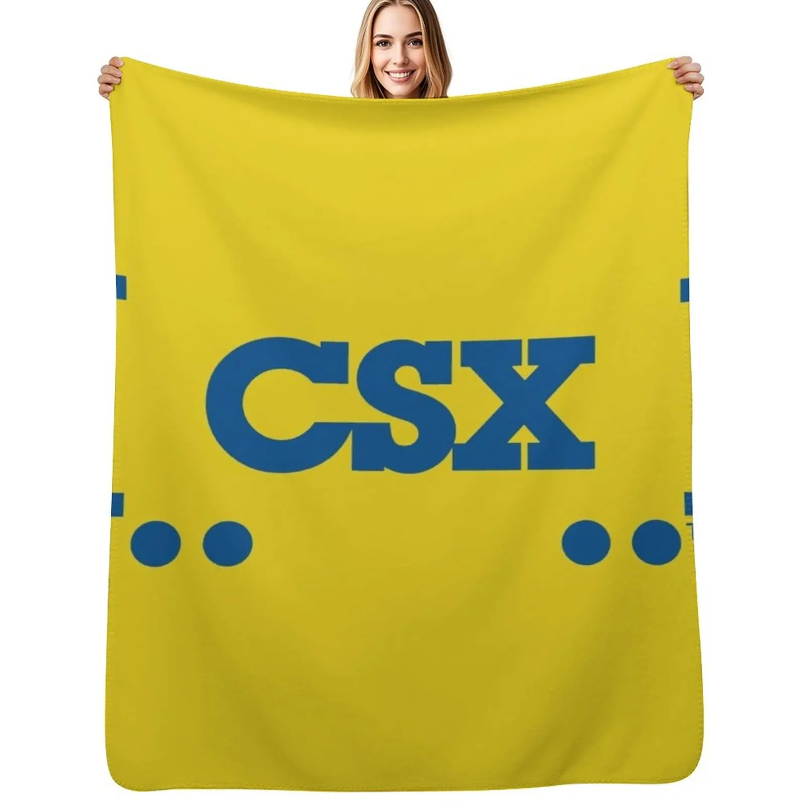 

CSX Train Logo Throw Blanket Decoratives warm for winter Sofa Quilt Bed Blankets