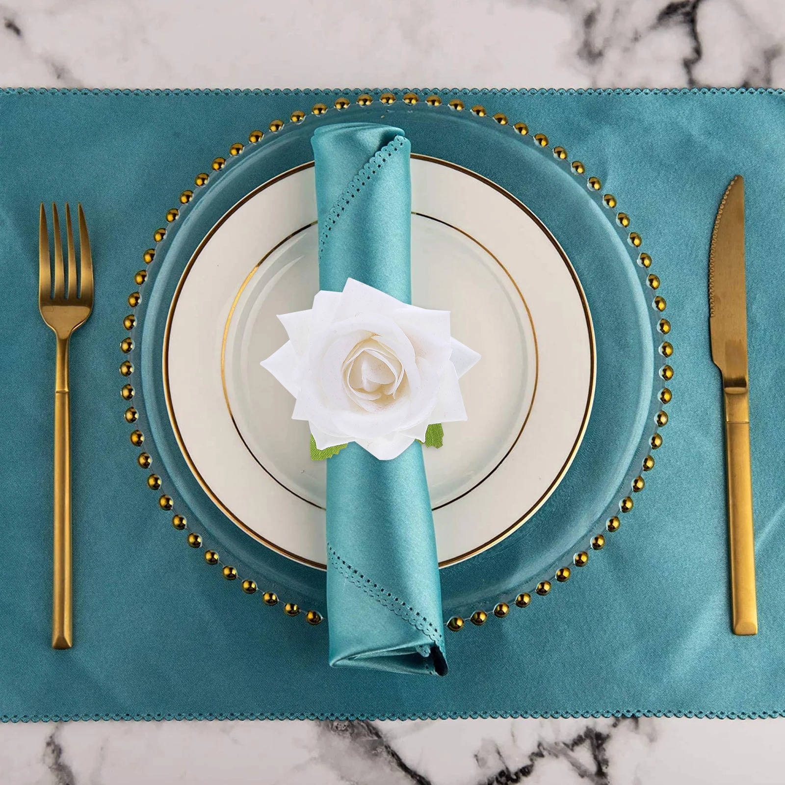 

4 шт., кольца для салфеток с розами, цветочные пряжки для салфеток ручной работы, свадебные украшения для банкета и вечеринки, романтический декор для душа, стола