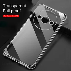 Clear Phone Case For Xiaomi Redmi A3 RedmiA3 Soft Back Cover Xiami Readmi A 3 Xaomi Xiomi Redmy 3A Shockproof Protective Shell