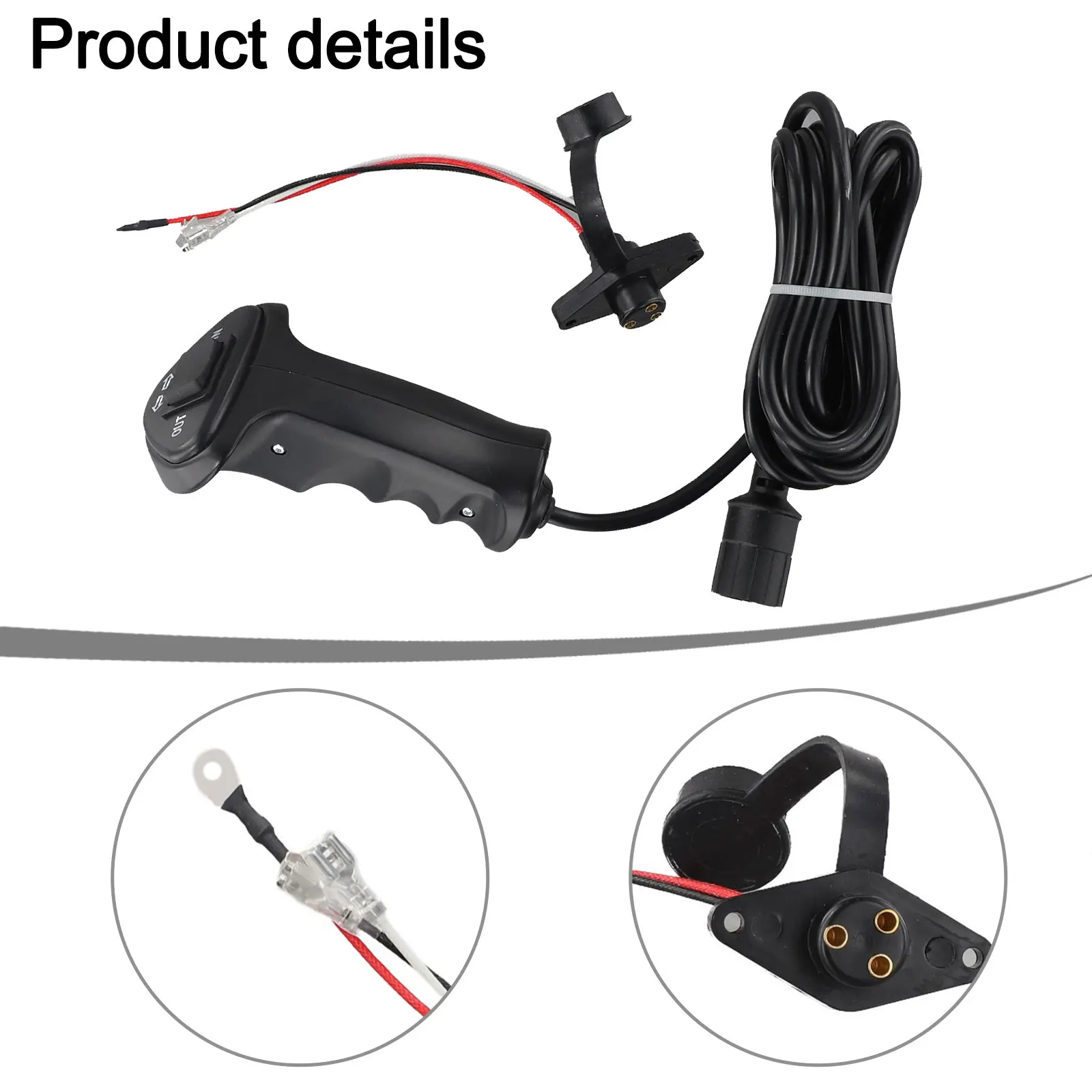 Off Road Vehicle 3Pin Electric Winch Remote Control Lightweight and Wear Resistant Controller for Easy Handling
