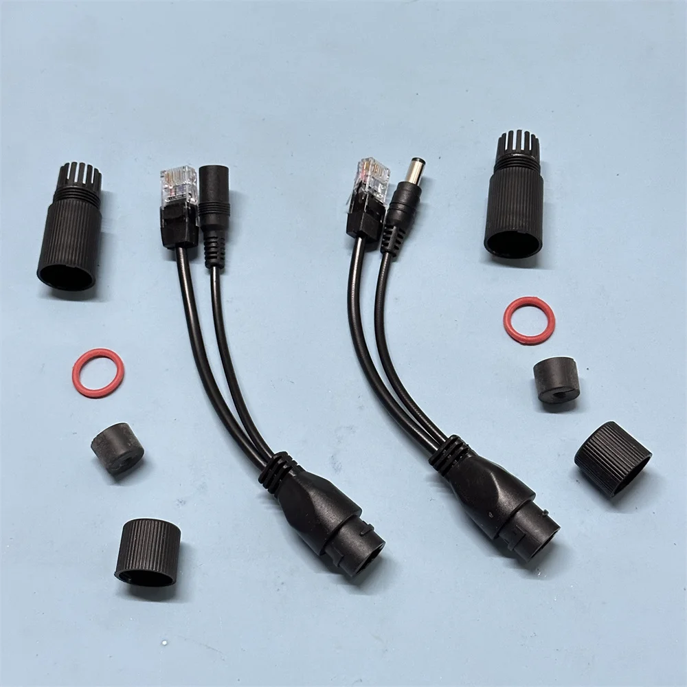 48V to 12V POE Splitter Waterproof With Video And Power POE Adapter Cable Supply Module Injector for IP Camera Extender