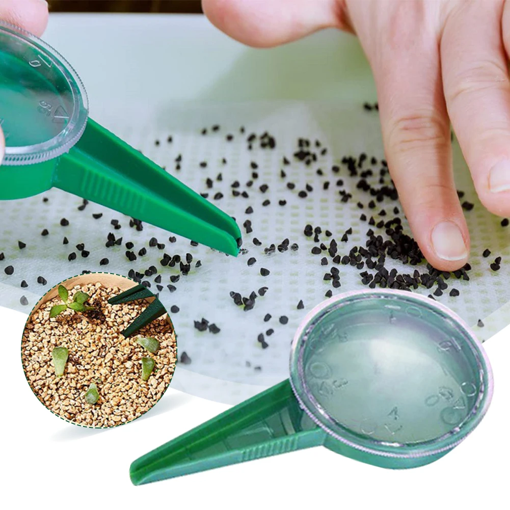 Mini Sementeira Dispenser Semeador manual, Semeador de sementes, Handheld Seed Planter Tool 5 configurações diferentes, Mini Semeador de mão, 1Set