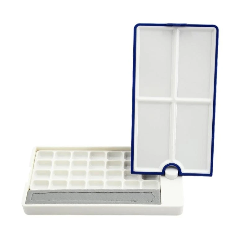 لوحة ألوان مائية فارغة لون ماء صناديق صينية صينية صينية صناديق لوحة الطلاء صينية للفنانين البالغين