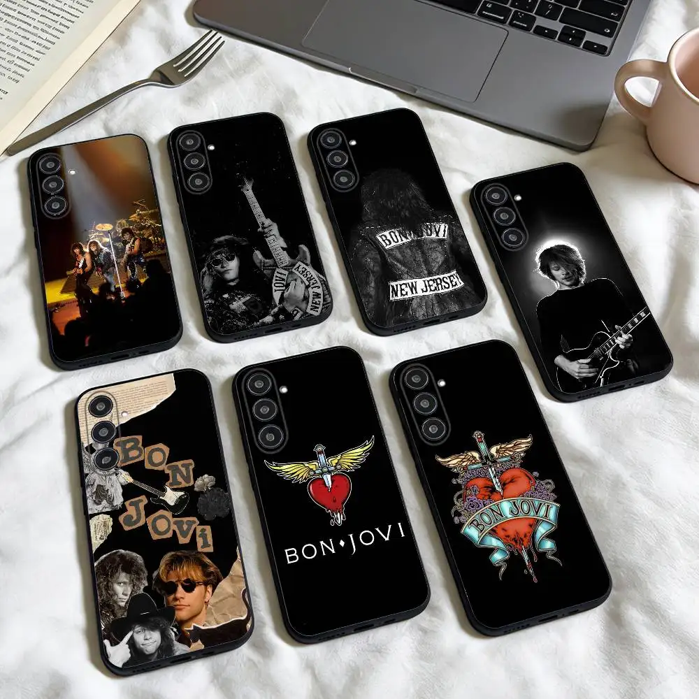 

L-Legendary B-Bon J-Jovi B-Band phone Case For Samsung Galaxy A73,A72,A71,A70,A53,A52,A51,Others Soft Black Shell