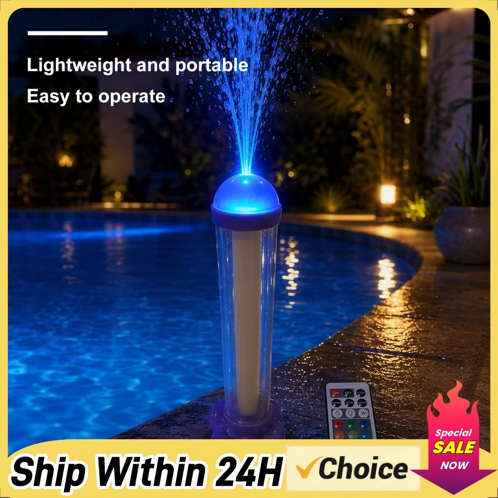 LED Firework Spray Water Soaker Toys Pops Like Magic Creativity Fireworks Water Gun for Pool Party Outdoor Water Games