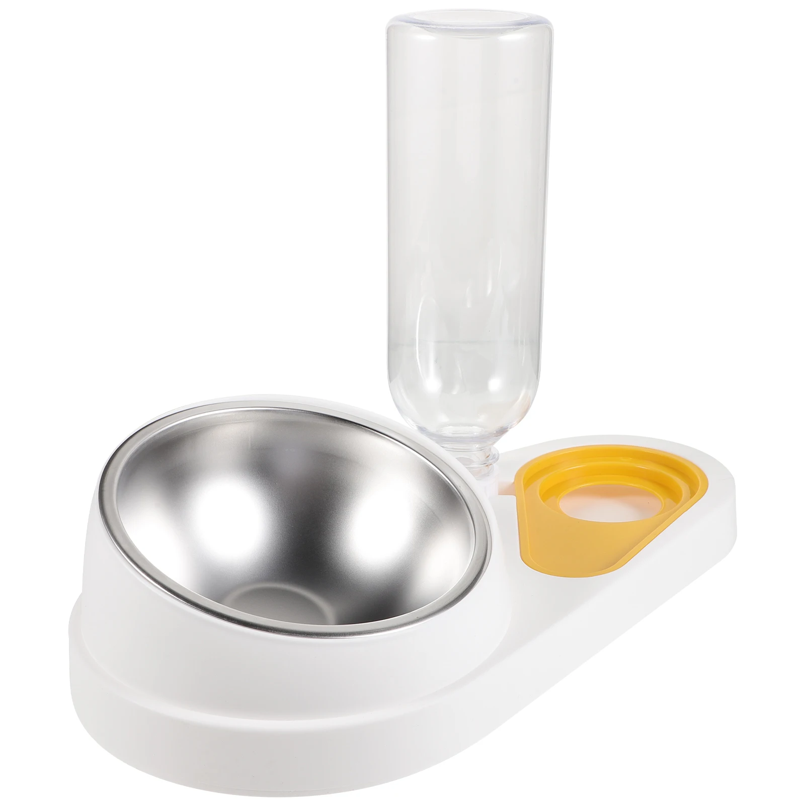 

Automatic Cat Dog Feeders White Plastic Stainless Water Dispenser Durable Pet Supplies Home Use Dog Bowl Puppy Feeder