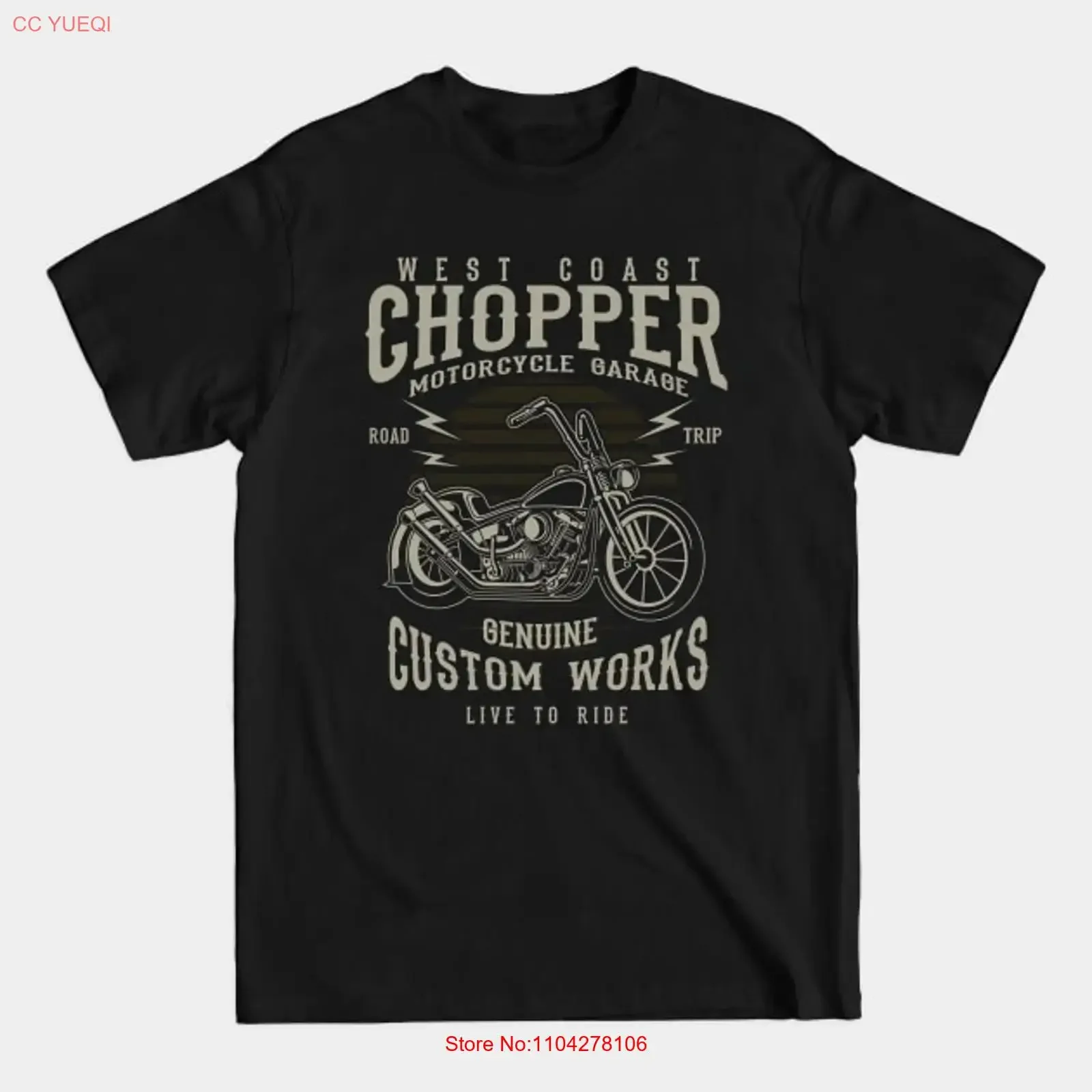 West Coast Chopper Motorcycle Garage T Shirt Car Lover s Size 5XL long or short sleeves vintage Washed Top For Everyday Wear