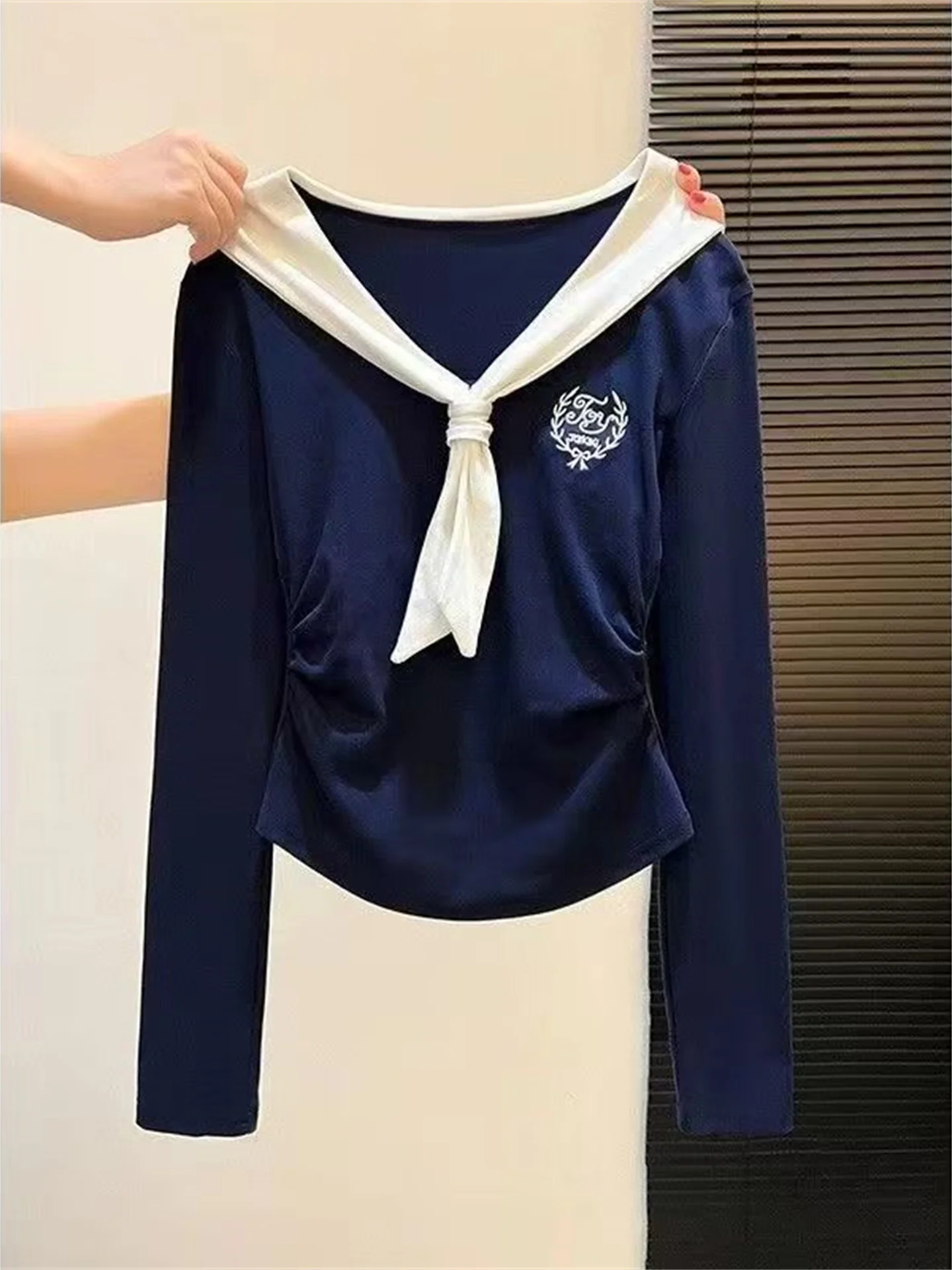 

Женская облегающая футболка с длинным рукавом и воротником-стойкой, базовый слой, осень-зима, новый дизайн, корейский стиль, дышащая, комфортная