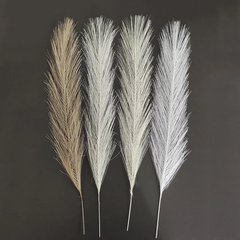 10pcs Artificial Pampas Grass Fluffy Reed Fake Plant for Birthday Wedding Home Party Vase Decoration Flower Bouquets DIY Crafts