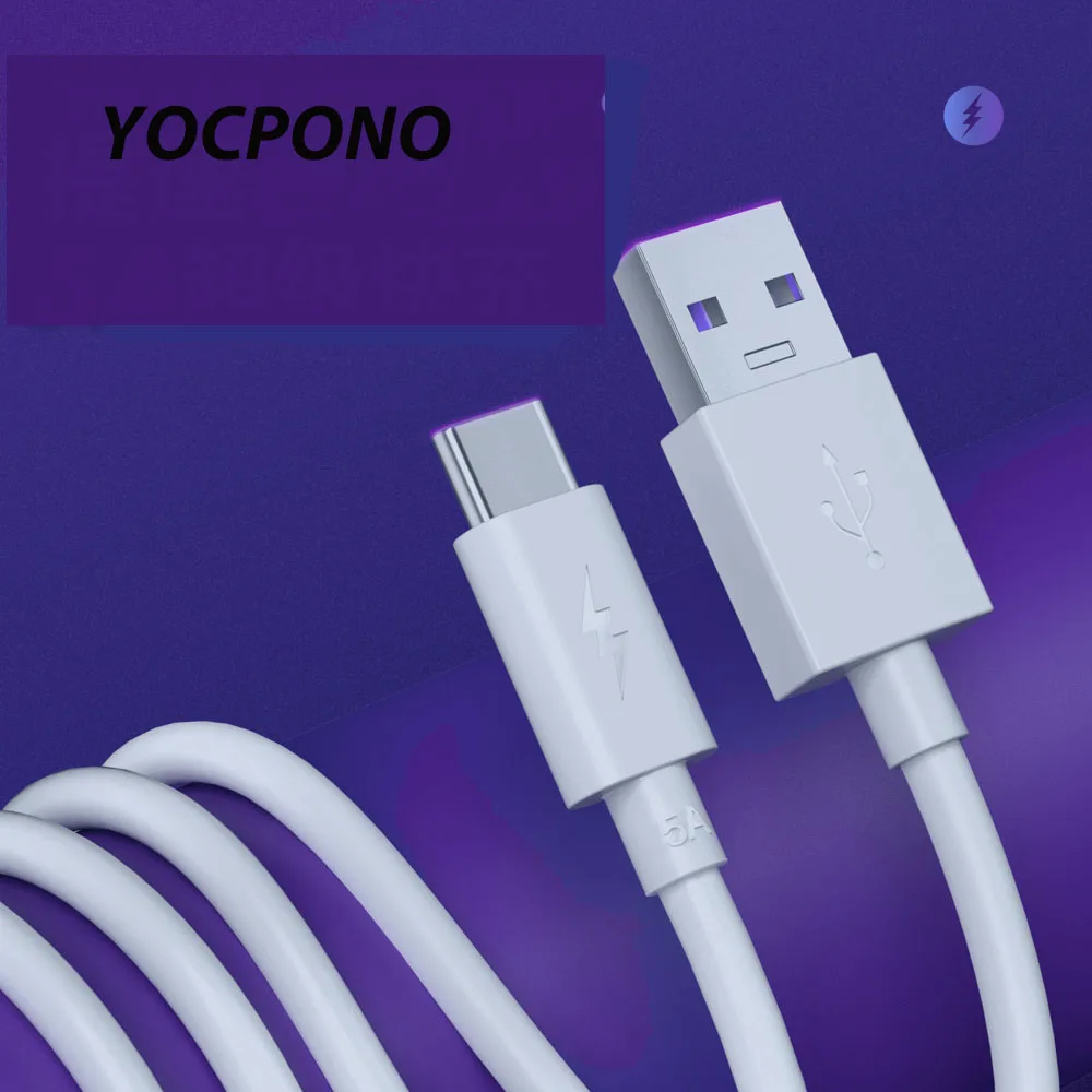 

YOCPONO 5A Super Fast Charging Data Cable Type-C Huawei 22.5W Charging Cable Is Suitable For Xiaomi Vivo OPPO