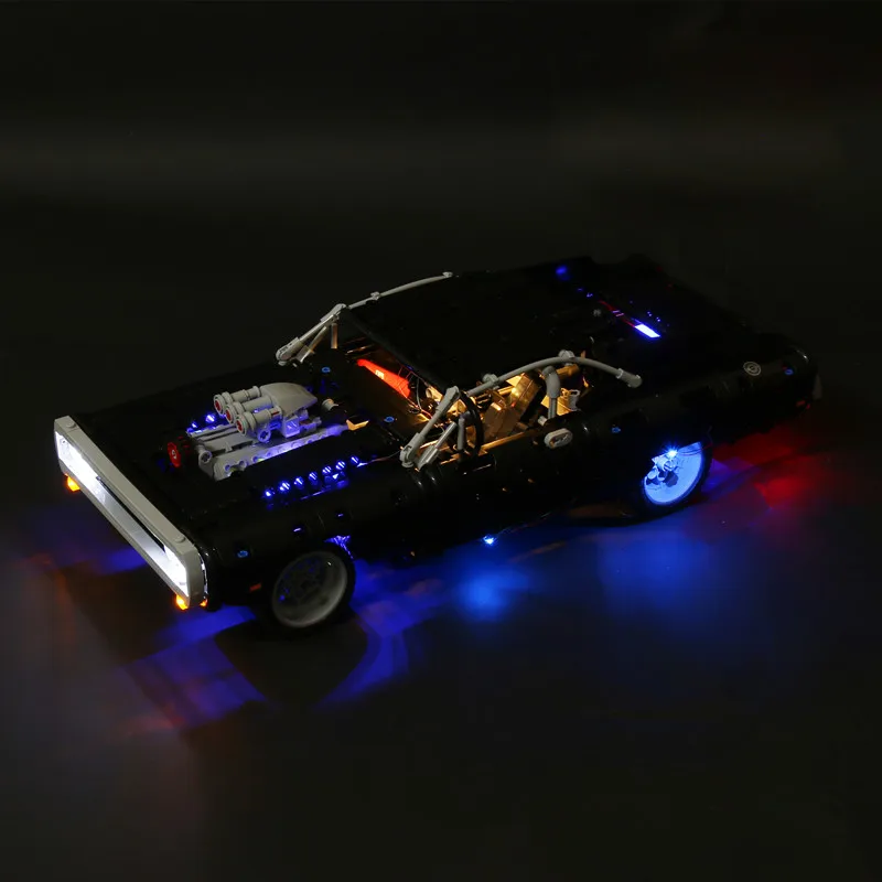 Led-lichtset geschikt voor Dom's Dodge Charger 42111 bouwstenen decoratieve lamp (niet inbegrepen modelstenen)