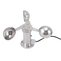 Anemometers Wind Speed Monitoring Sensor 3 Cups Wind Speed Sensor Anemometer 0‑3.8V Aluminium Alloy