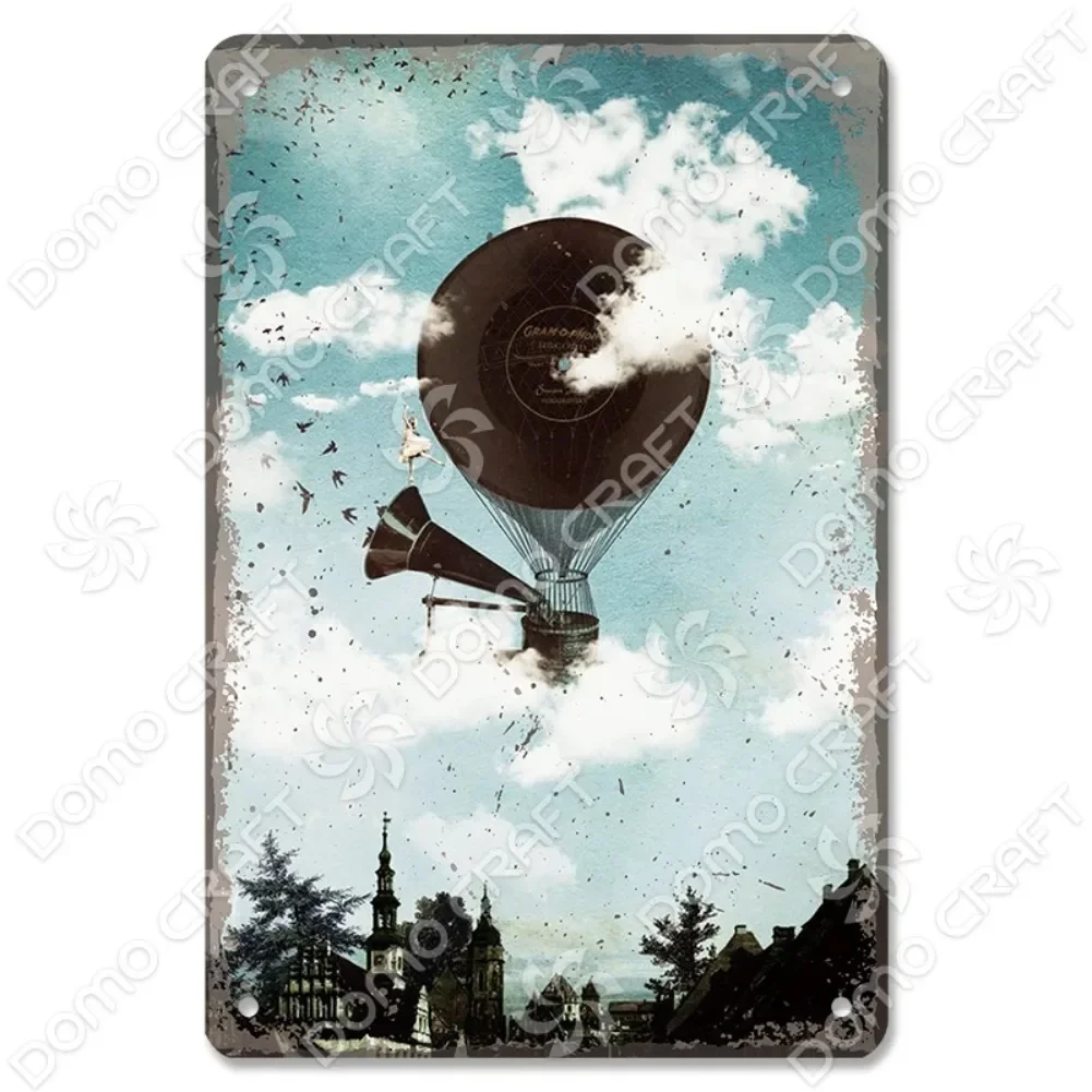 الرجعية الموسيقى المعدنية الجدار النحت | تصميم مسجل/فونوغراف من الفينيل، لوحة من القصدير، هدية الهالوين وعيد الميلاد، مقهى/بار/ديكور منزلي