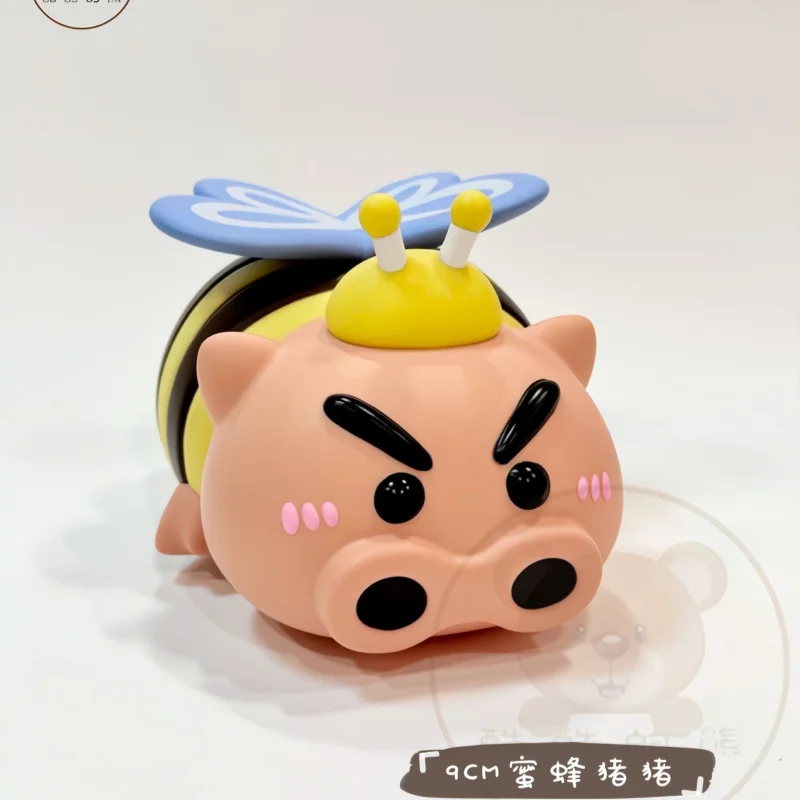 Crayon Shin Chan Luminous Bees Desktop Ornament Night Light Q Version Crayon Shin Chan  Collection Pvc Model Statue Dolls Gifts