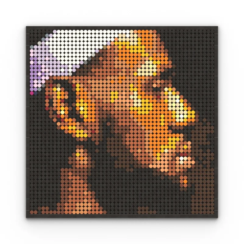 

Спортивная звезда Джейме Западный корик Строительные блоки Кирпич MOC Пиксель Художественное украшение Живопись DIY Домашняя декоративная сборка Игрушки Подарки