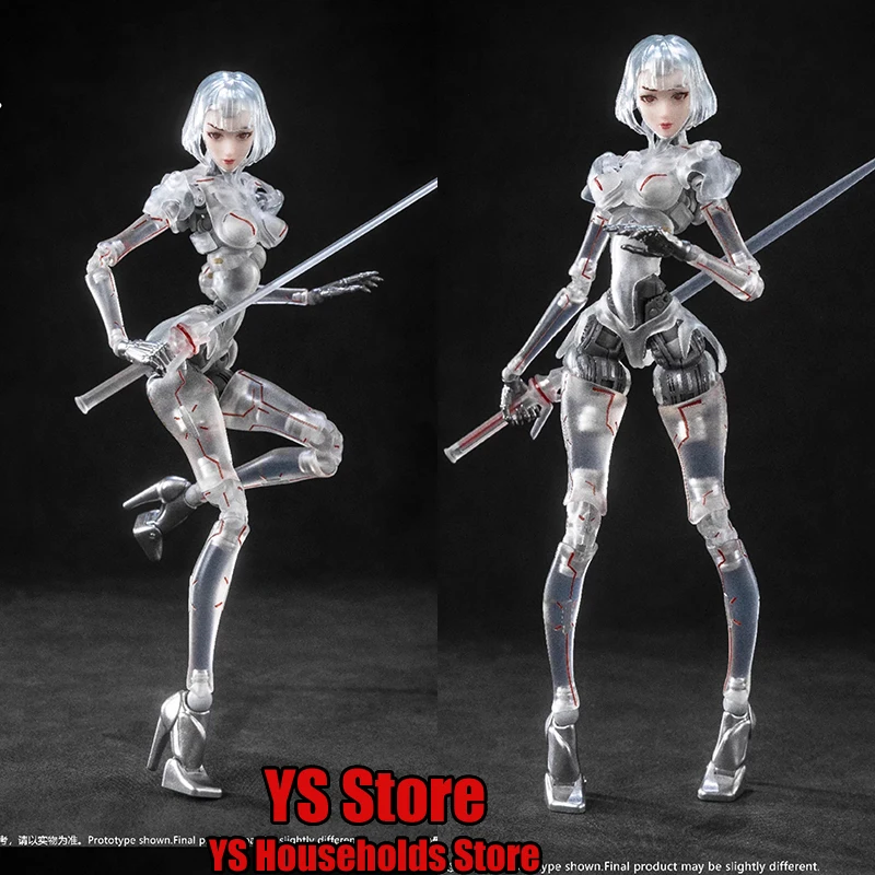 

GUKE Studio 1/12 AI Agent Female Civilian1 Action Figure Nuded Skeleton Tramsparent Appearance Design 17cm Experiment Figurine