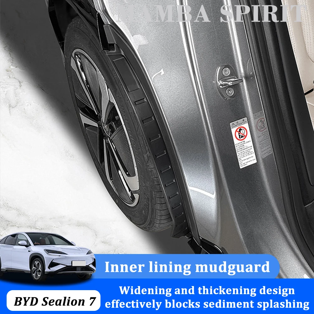 For BYD Sealion 7 2024 2025 Fender Liner Mudguards ABS Material No Drilling Non-Destructive Installation Auto Exterior Accessori