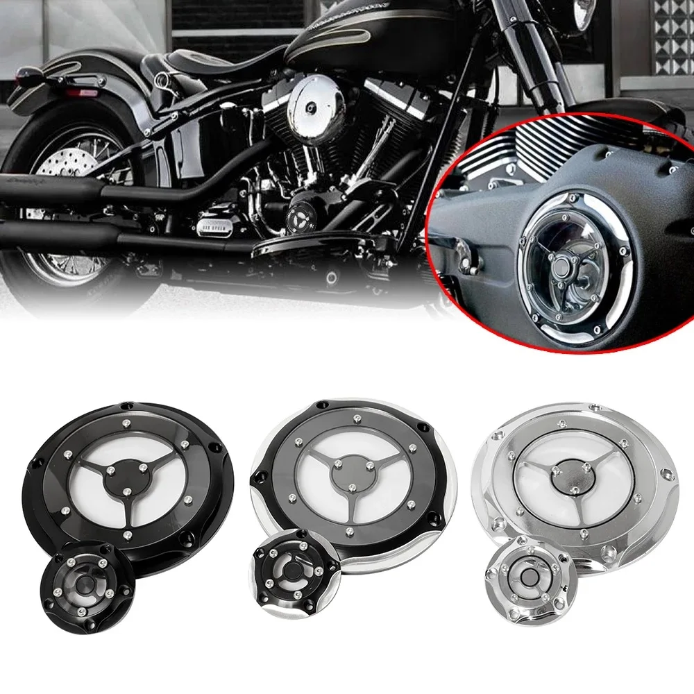 

Motorcycle Clutch Cover for Harley Street Glide Road King Softail Fat Boy Durable Engine Side Cover Replacement for Dyna