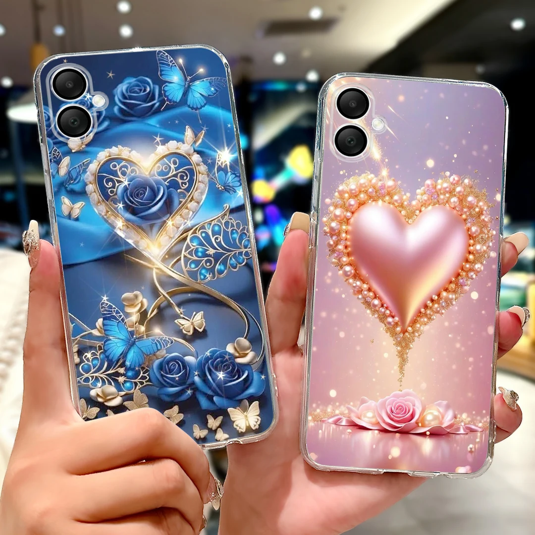 For Samsung Galaxy A06 Case SM-A065F Luxury Butterfly Painted Cover Soft Silicone Phone Case For Samsung A06 A 06 GalaxyA06 Bags