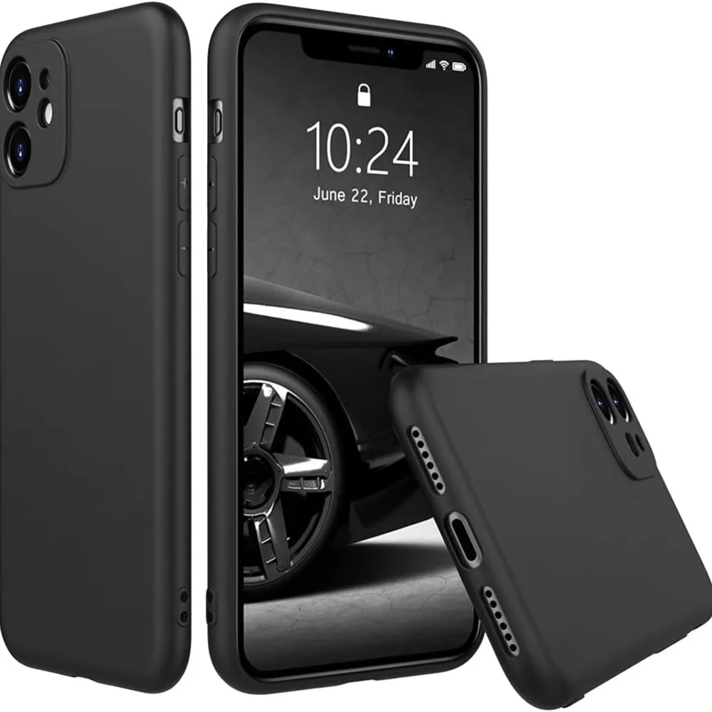 Luxuriöse Matte Weiche Handyhülle für iPhone 11 12 13 14 15 16 Pro Max X Xs XR Max 6 7 8 Plus 16e SE 2020 2022 Schwarze Hülle