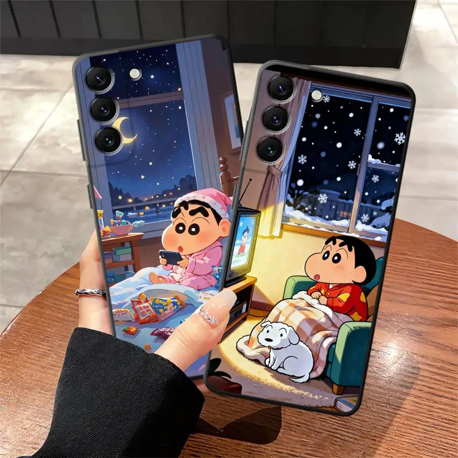 Capa para Samsung Galaxy A57 A15 A37 A25 A16 A52 A36 A73 A51 A06 A23 A53 A17 A05 A55 A70 A13 A41 A12 A50 Cra-yons Shin-chan