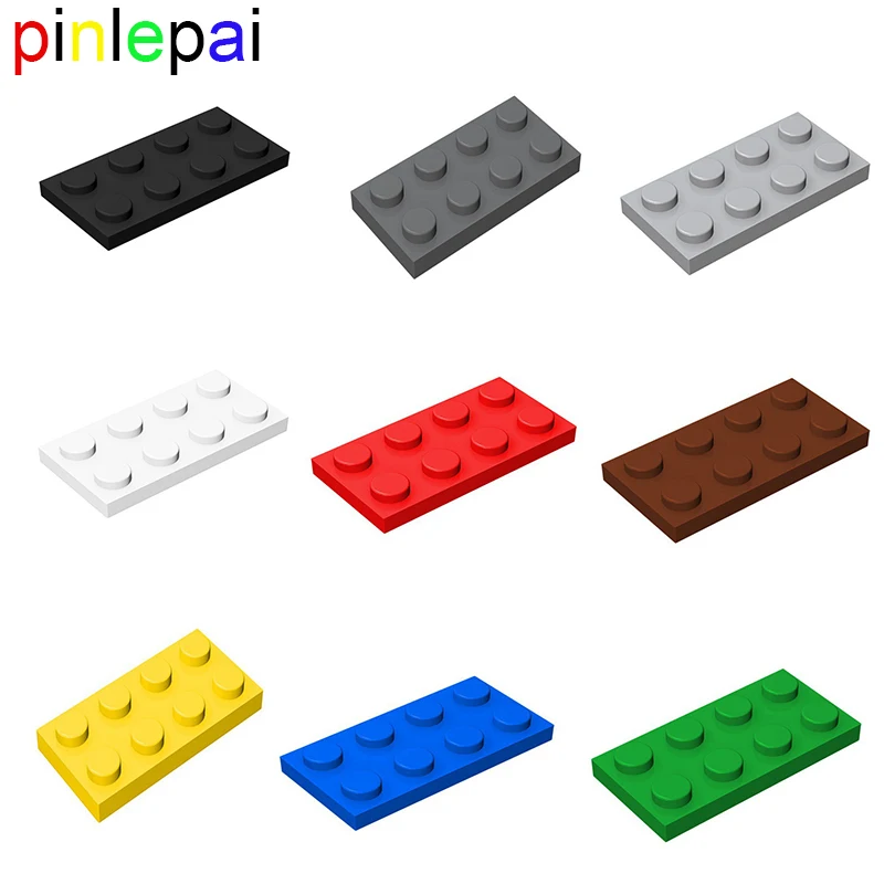 Pinlepai Brick 3020 Red Base Plate 2x4 Blocks Grey Building Block Green Particle Moc Bricks Sets Pieces Toys For Children