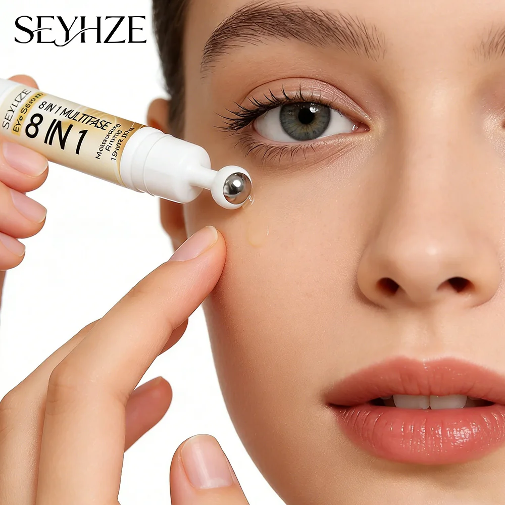 

SEYHZE Day Night Eye Essence подтягивает зону под глазами с коллагеном, ниацинамидным кофеином и физической кислотой для сухости, темных кругов и