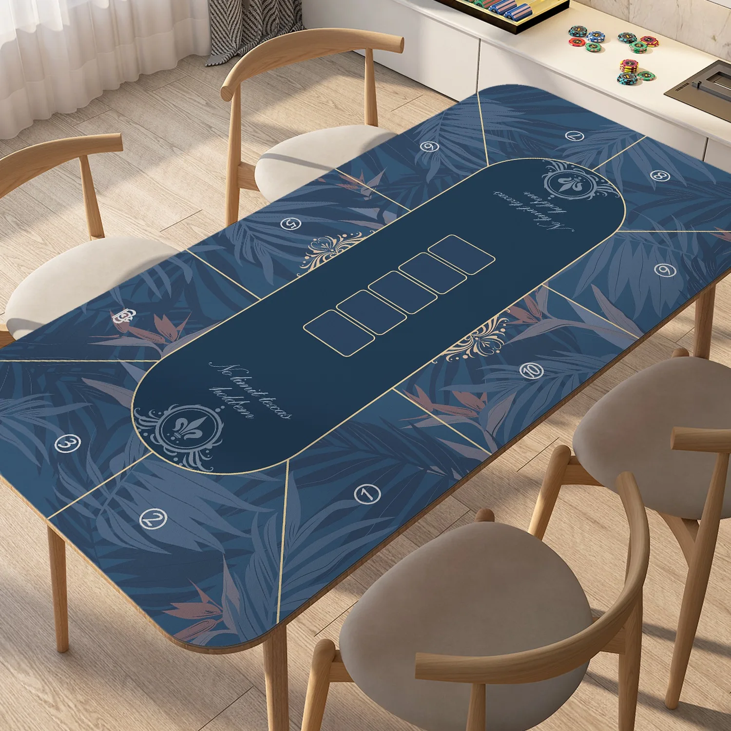 120x60cm/180x90cm Texas Hold 'em poker game table mat large-sized rubber table mat for party card games