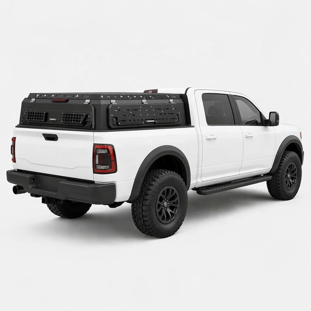 Customizable Enhanced Security Reinforced & Thickened Impact-Resistant Design Aluminum Alloy Work Utility Truck Topper for 2500