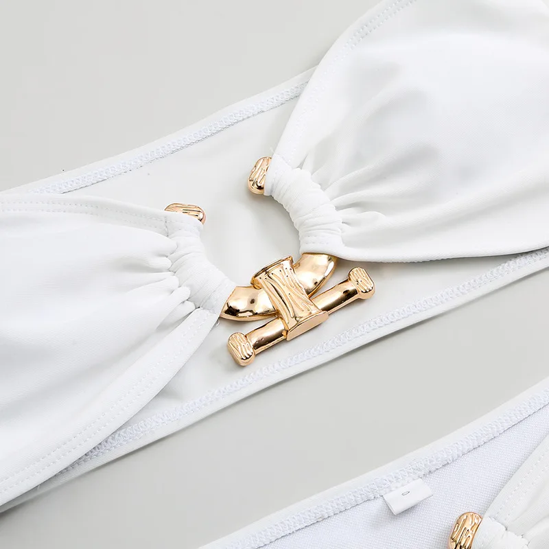 2025 Ropa de playa Traje de baño de 2 piezas Traje de baño de una pieza Estampado Halter Push Up Monokini Traje de baño Traje de baño Ropa de playa Mujer