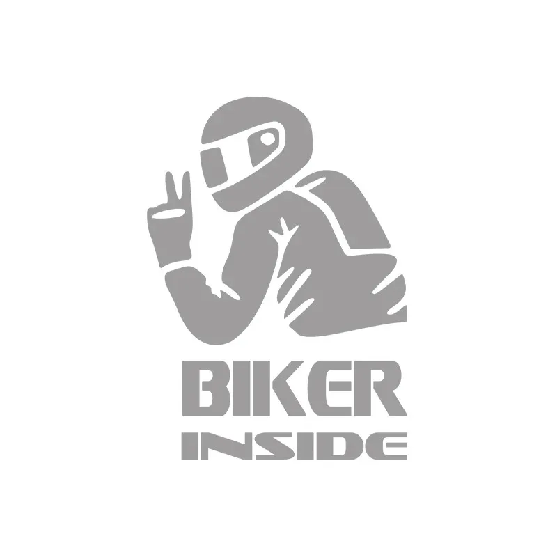 Biker Girl Inside Vinyl Sticker Biker Boy Bike Motorcycle Decals Funny Car Window Decoration Gitf for Motorcycle Lover 18/28CM