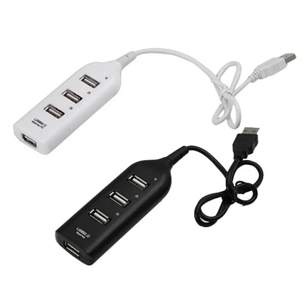 

4 Ports USB Hub USB 2.0 Multi USB Splitter Use Power Adapter Multiple Expander for Desktop PC Laptop USB 2.0 Hub