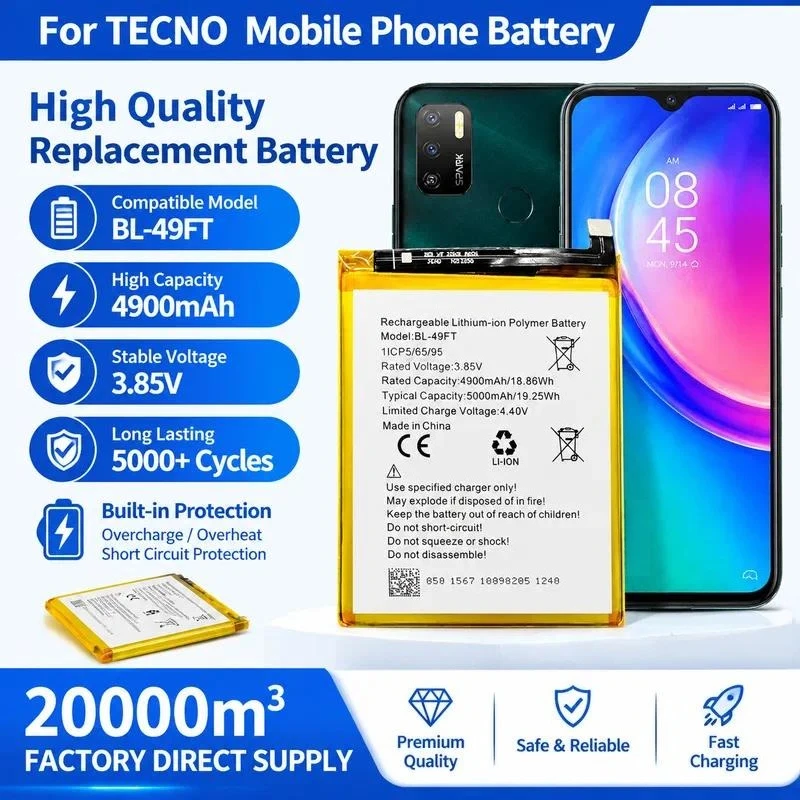 BL-49FT  Battery  For  INFX Spark 5 Air  Mobile Phone  Replacement