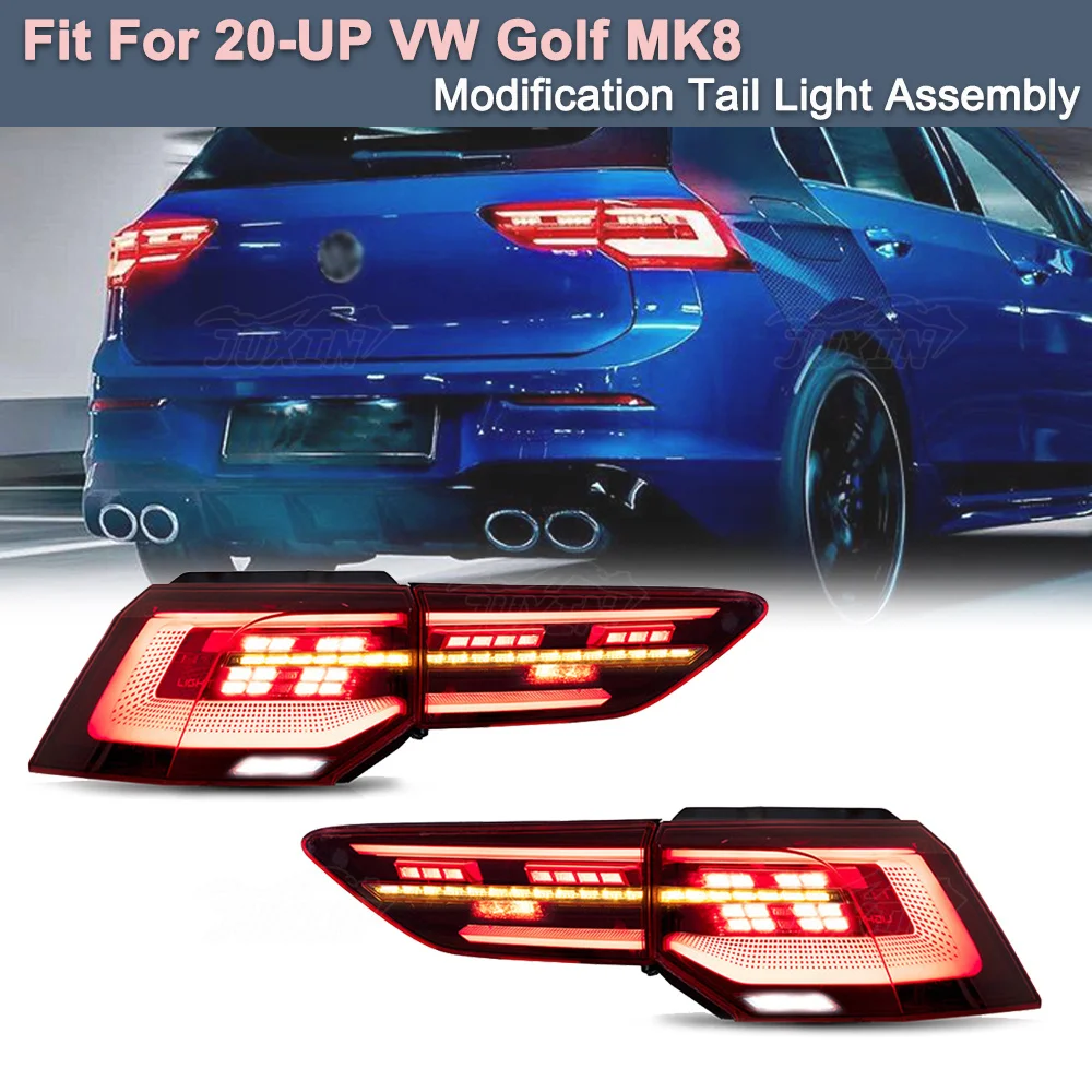 

Facelift LED Tail Light Assembly For Volkswagen VW Golf 8 MK8 2020-UP DRL Style Running Signal Brake Reversing Parking