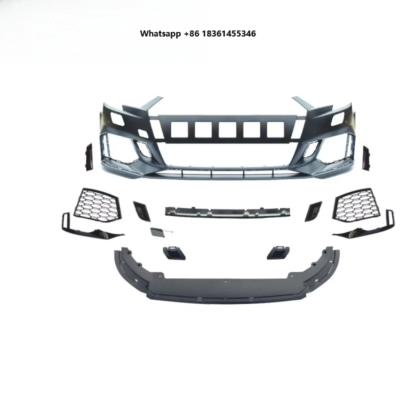 For A3 Modified Body Fittings Bumper With Grille Front Shovel 2017-2020 Hot Selling Car Accessories Kit 2