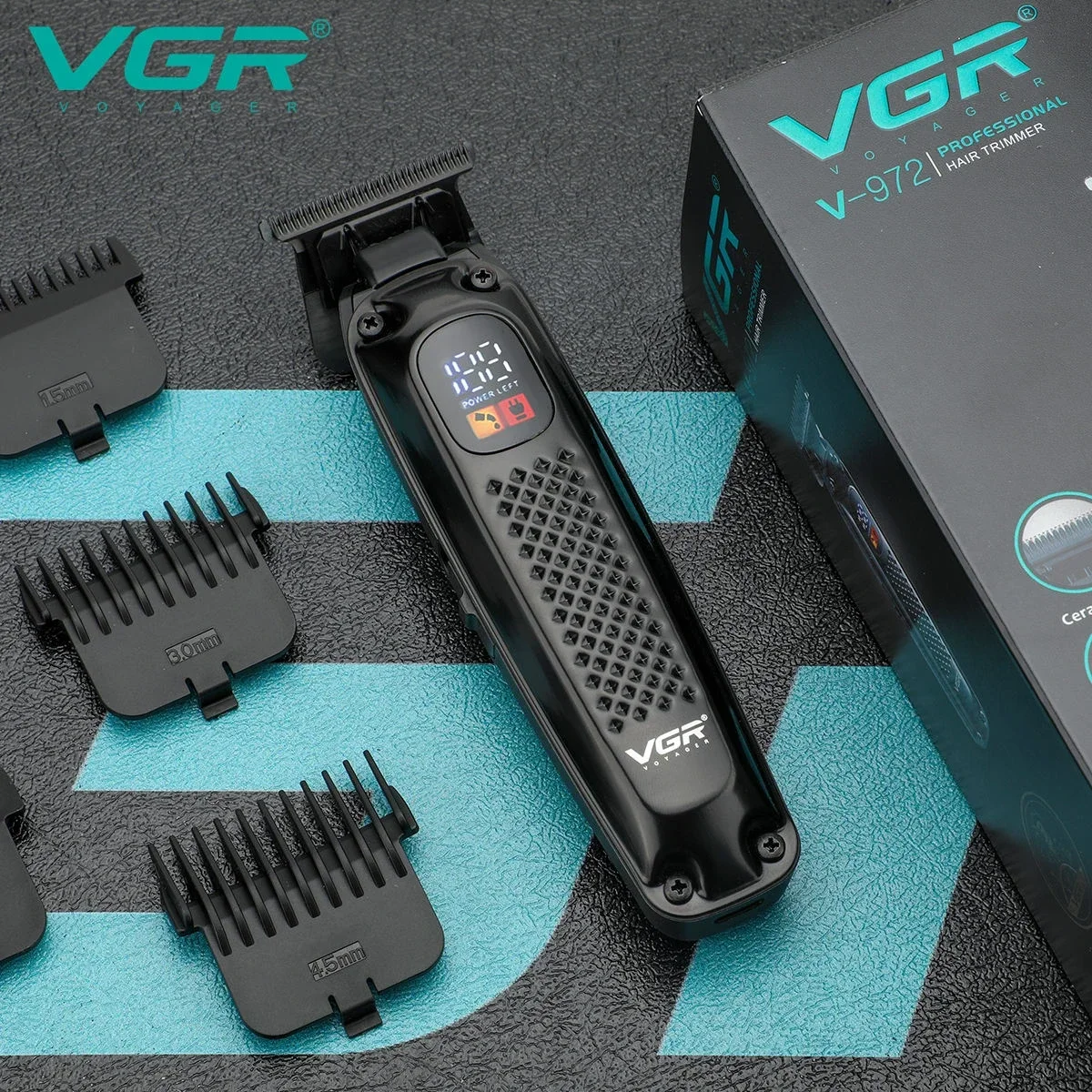 VGR Hair Trimmer Electric Beard Hair Clipper Professional Barber Hair Cutter Machine Trimer For Men Rechargeable V-972