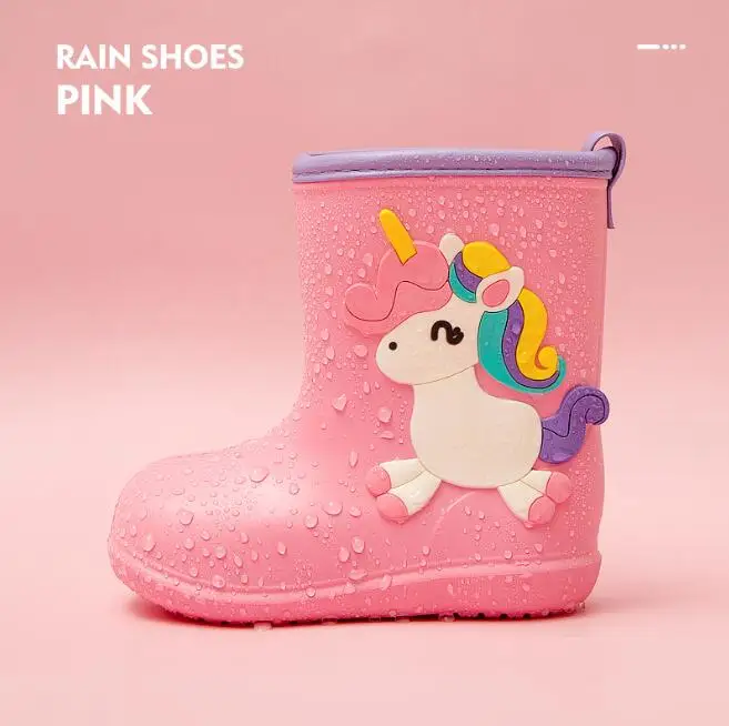 

New style Children Rain Boots Baby Boys Girl EVA Non-slip Outdoor Cartoon Dinosaur Rain boots for Kids Waterproof Shoes Water