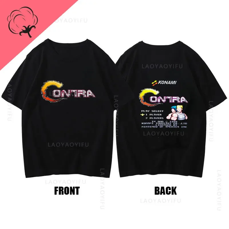 

Birthday Present Contra Famicom Video Games Pixel Art Vintage Gaming Unique 100%Cotton Tees Short Sleeve T Shirt O Neck Tops