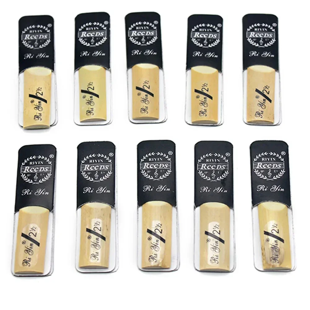 10 Pcs Eb Alto Sax Reeds Strength Hardness 2 2.5 3 Saxophone Reed Instrument Accessories High Quality Reed For Beginner Students