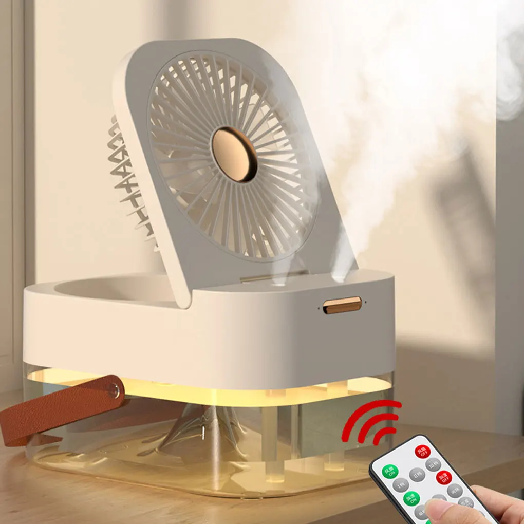 Wireless Humidifier with Fan 2.5L Large Capacity Water Mist USB Portable Air Conditioner Diffuser For Home Room Remote Control
